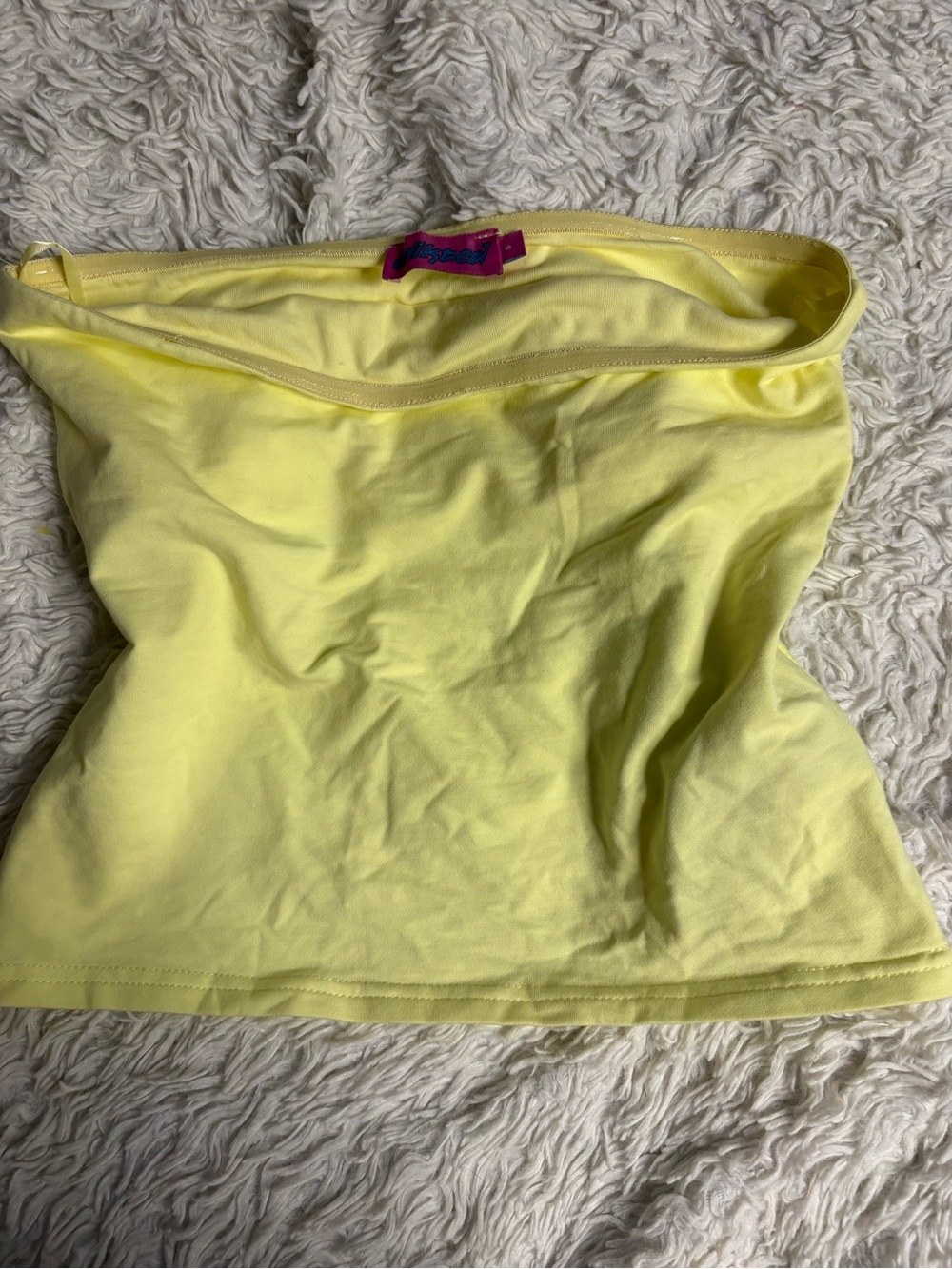 Edikted Yellow Strapless Tube Top - Feminine Summer Staple